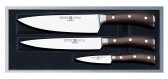 Набор кухонных ножей, 3 пр, коричневый, WUESTHOF, Ikon