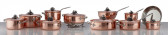 Сотейник с крышкой, 5 л, 160 мм, медный, Ruffoni, Opus Cupra