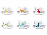 Кофейные пары для капучино, 0.18 л, 6 пр, деколь Tangram, Ancap, Giotto