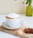 Кофейная пара для капучино, 0.26 л, цветной ободок на чашке/блюдце, Ancap, Verona Millecolori Rims